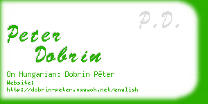 peter dobrin business card